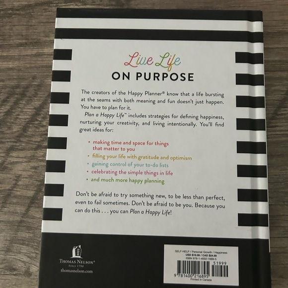 The Happy Planner Plan A Happy Life Hard Cover Book NWT Planning Strategies - Picture 3 of 6